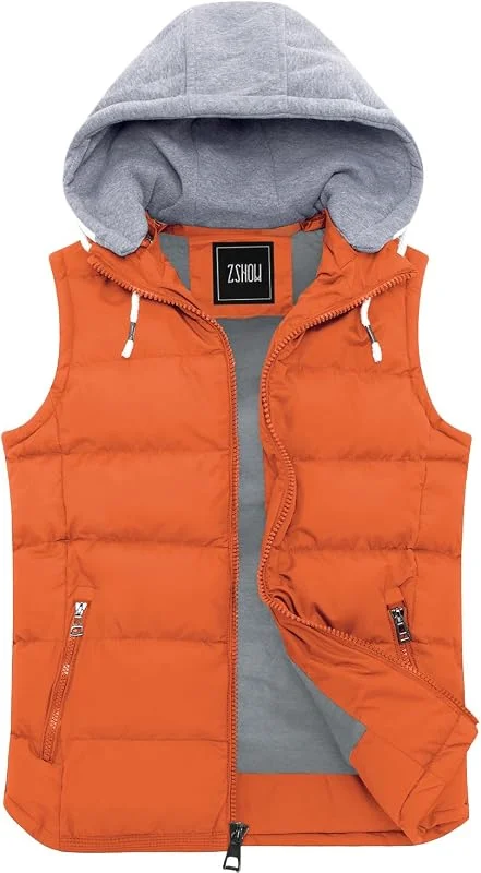 ZSHOW Gilet Uomo Invernale con Cappuccio Leggero Imbottito Smanicato — Abbigliamento riscaldato