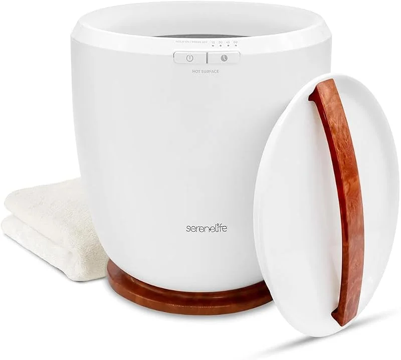 SereneLife Scaldasalviette Elettrico Bagno a Secchiello da Banco con Profumazione Personalizzata, Autospegnimento, 12 L, 500 W, Scaldasalviette per Asciugamano, Coperta, Accappatoio — Riscaldamento