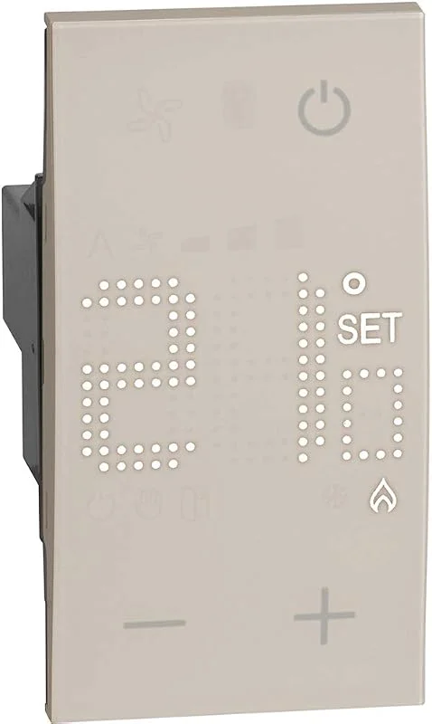 Living Now Termostato Ambiente Elettronico 23Ov 2 Moduli, Sabbia — Riscaldamento
