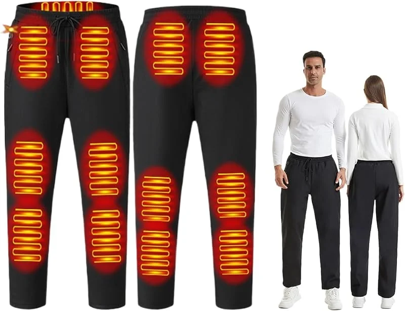 Pantaloni Riscaldati Per Uomo E Donna, Pantaloni Riscaldati Elettrici Spessi USB Con 12 Zone Di Riscaldamento, Impermeabili E Caldi Per L'inverno All'aperto(M) — Abbigliamento riscaldato