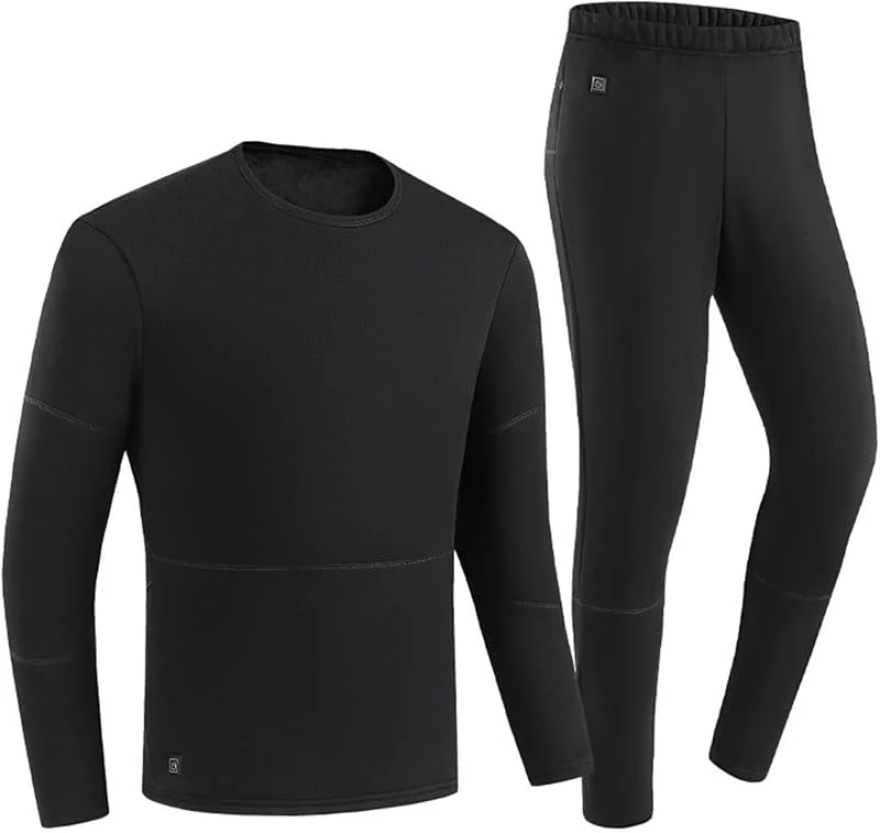 Set termico intelligente per uomo giacca e pantaloni progettati per affrontare il freddo inverno quotidiano — Abbigliamento riscaldato