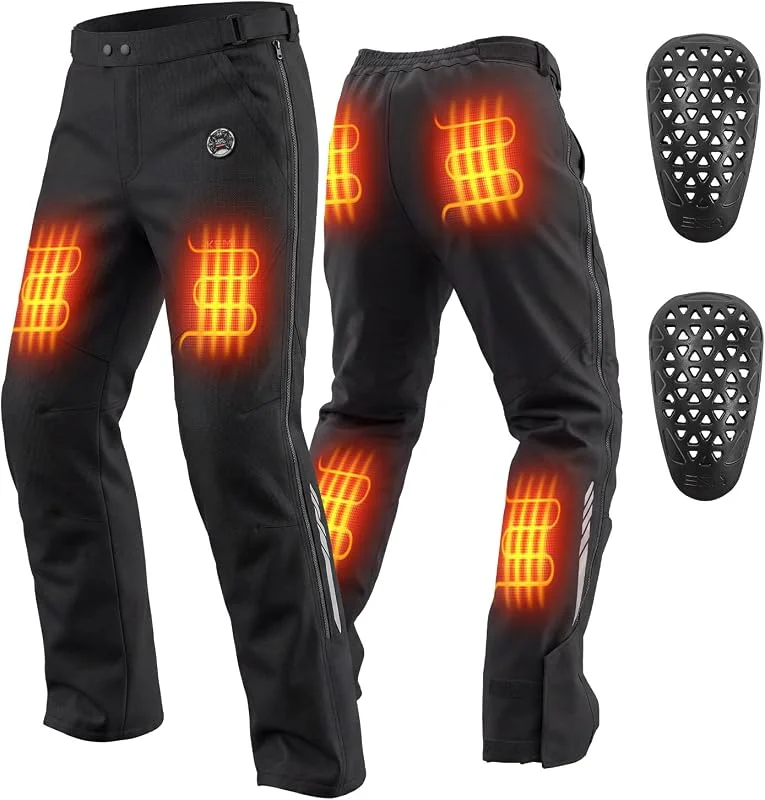 KEMIMOTO WarmLife Pantaloni Riscaldati Moto con 10000 mAh Batterie — Abbigliamento riscaldato