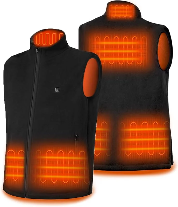 DR.PREPARE Gilet Riscaldato Uomo Donna 3 Temperature Giubbotto Riscaldato Felpa Riscaldata Giacca Riscaldata USB Ricaricato per Attività all'Aperto Viaggio Sport Tempo Libero — Abbigliamento riscaldato