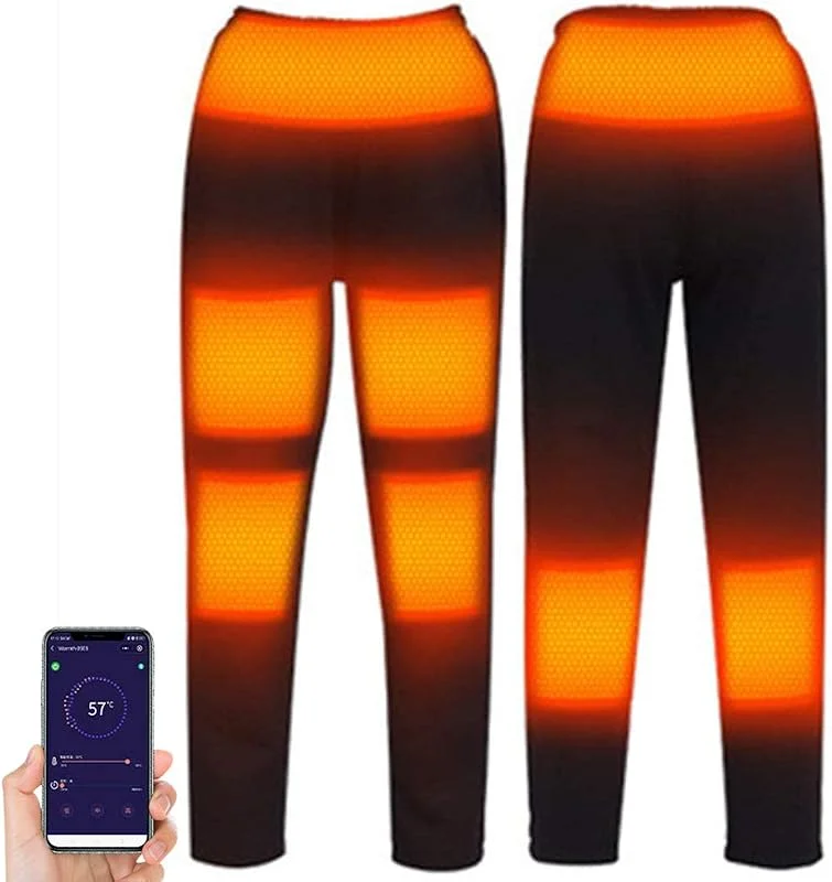 Pantaloni riscaldanti da uomo e da donna, riscaldati tramite USB, termici, lavabili, termici, alta, per sciare, ricaricare, riscaldati — Abbigliamento riscaldato