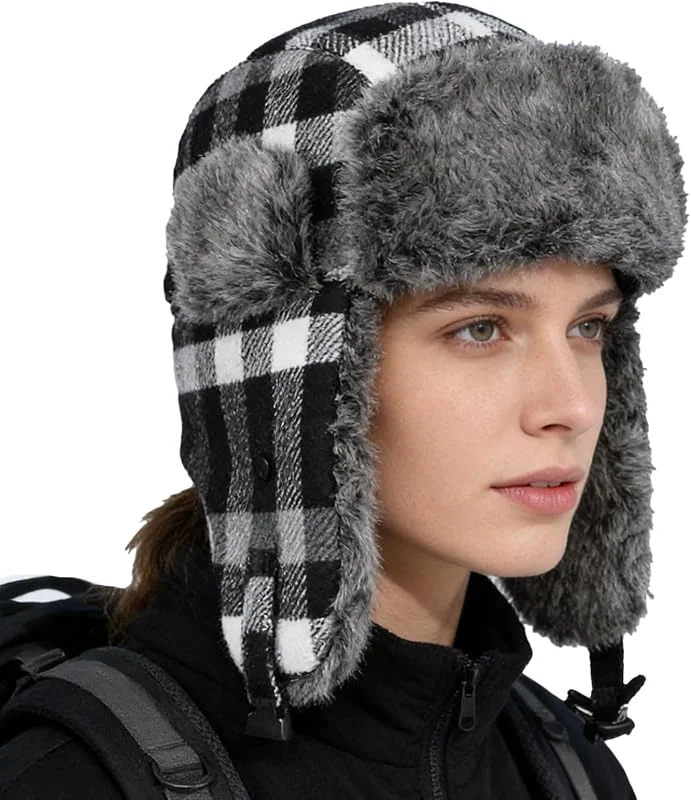 Genérico Berretto Ushanka riscaldabile, con regolazione e peluche, con riscaldamento USB per la testa, per lui, lei, uomini, donne, adulti, ciclismo, passeggiate — Abbigliamento riscaldato