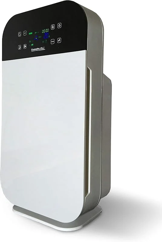 Comedes Lavaero 280 - Purificatore d'aria a 7 livelli, con carbone attivo, filtro HEPA e ionizzatore, con sensore di qualità dell'aria, ideale per fumatori, stanze fino a 55 m² — Umidificatore