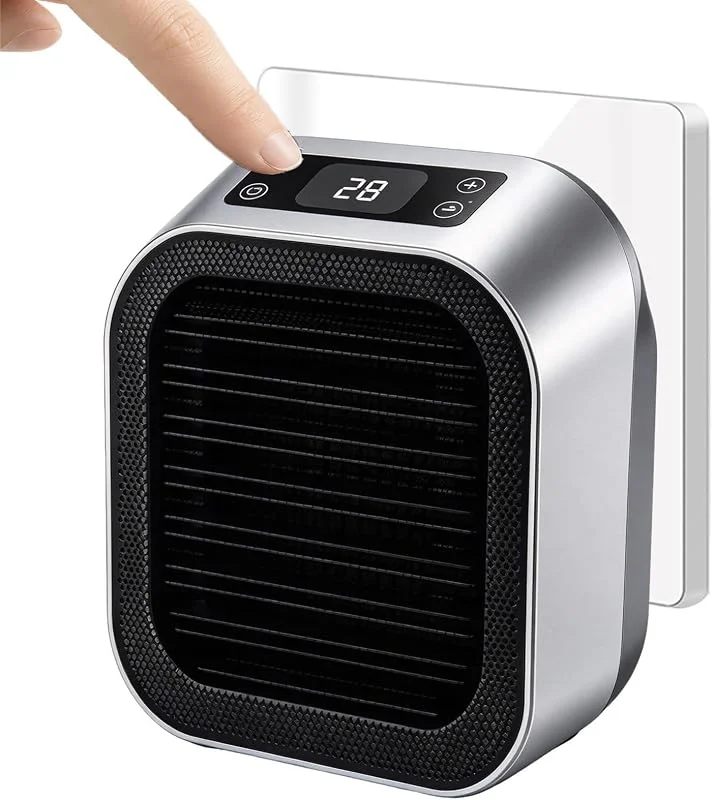 Stufette Personali da Scrivania e Ufficio 600W Termoventilatore a Parete — Riscaldamento