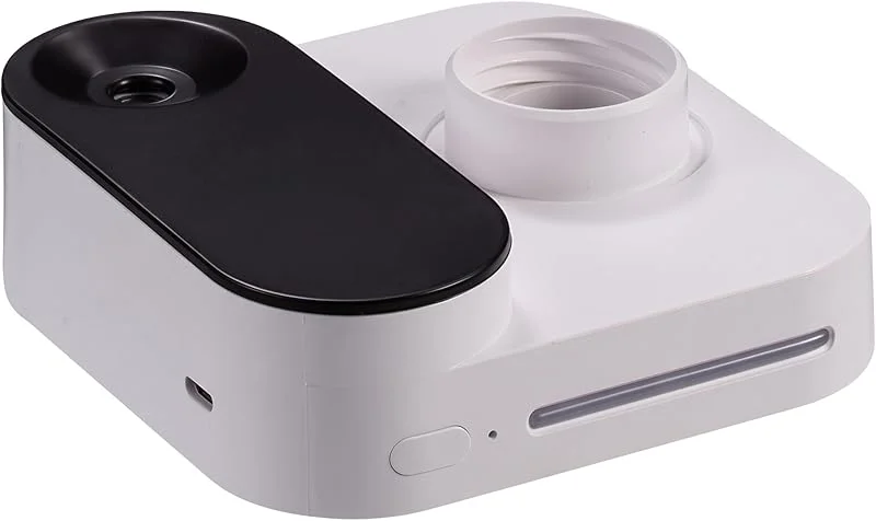 Umidificatore per bottiglie d'acqua, mini umidificatore portatile a nebbia silenziosa con luce notturna, adatto a bottiglie con diametro della bocca di 30 mm, ricaricabile tramite USB, bian