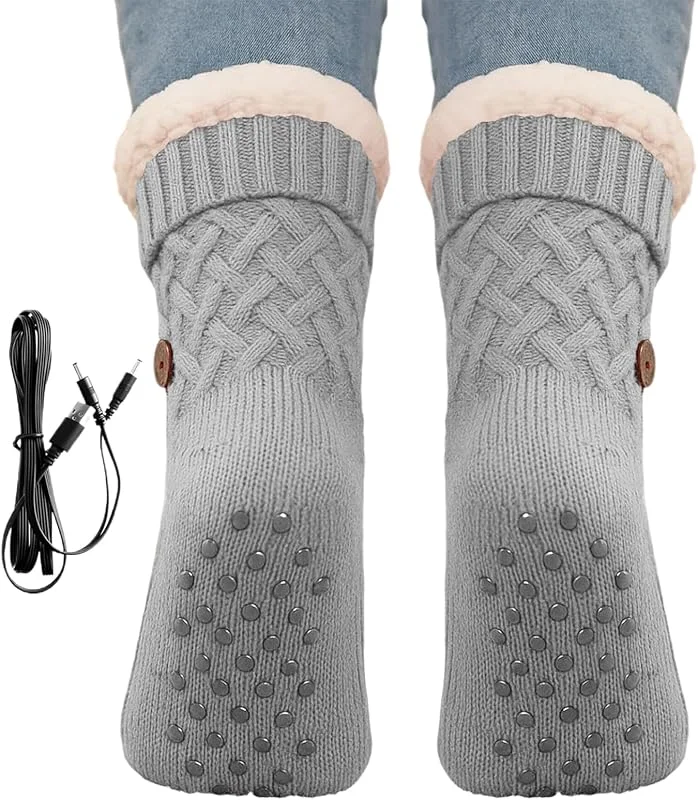 Calzini elettrici con suola antiscivolo con calore ergonomico — Abbigliamento riscaldato