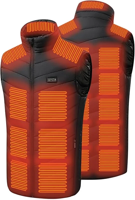 2024 Gilet Riscaldato Uomo Donna, Giacca Riscaldata USB, Giubbotto Riscaldato Elettrici Offerte, con 3 Temperature, 11 Zone di Riscaldamento, Lavabile, per Caccia Moto Sci e Campeggio (Senza Batteria) — Abbigliamento riscaldato