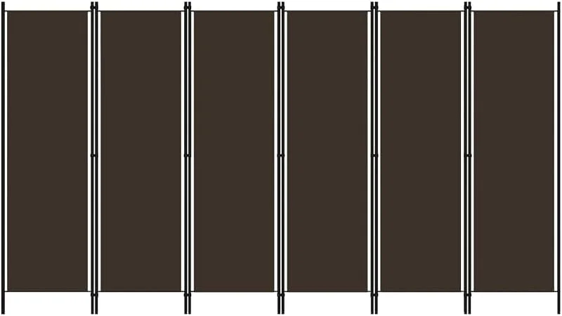 vidaXL Paravento a 6 Pannelli Marrone 300x180 cm — Riscaldamento