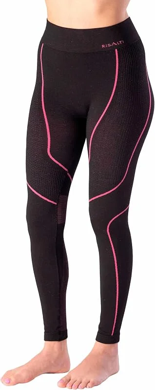 Risalti Calzamaglia Termica Donna Merino Tech - Leggings Termici Donna in Lana Merino, Intimo Invernale Senza Cuciture - Made in Italy — Abbigliamento riscaldato