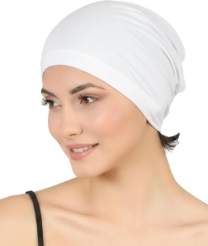Deresina Cuffia Frontale con Gioielli per la Perdita dei Capelli, Chemioterapia - Copricapo Oncologico in Cotone e Bamboo — Abbigliamento riscaldato