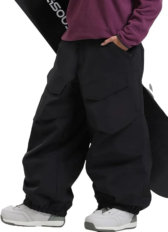 GSOU SNOW Pantaloni da Snowboard Baggy Cargo Sovradimensionati Unisex — Abbigliamento riscaldato
