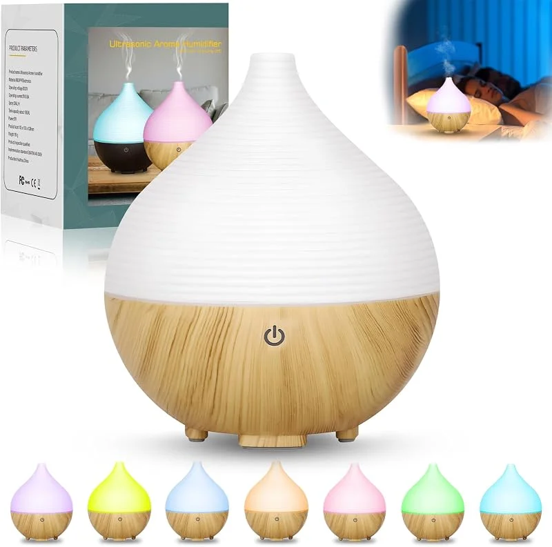Diffusore di Oli Essenziali 160ml, 7 LED Colori, Ultrasuoni — Casa e cucina