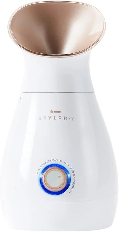STYLPRO Vaporizzatore facciale 4 in 1, diffusore di aromaterapia, umidificatore e scaldasalviette – nebbia ionica per una pulizia profonda, spa di lusso per la casa, sblocca i pori
