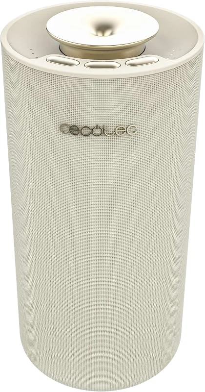 Cecotec Umidificatore Ultrasuoni con Diffusore Aromi 10ml PureAroma 3000 Sound. Altoparlante Bluetooth, Ricarica Wireless, Timer 8h, 3 Modalità Vapore, Luce LED Colori, Aromaterapia, Compatto