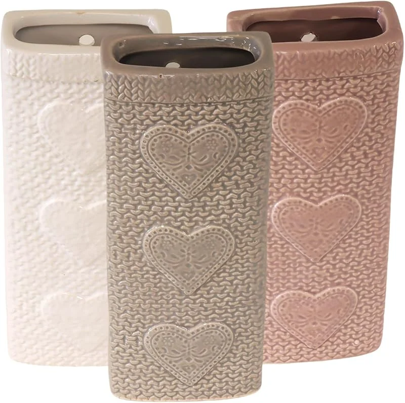 Maury's Set di 3 Umidificatori Evaporatore d'Acqua per Termosifoni in Ceramica Efficienza Design Moderno Colore Assortito (LOVE) — Umidificatore