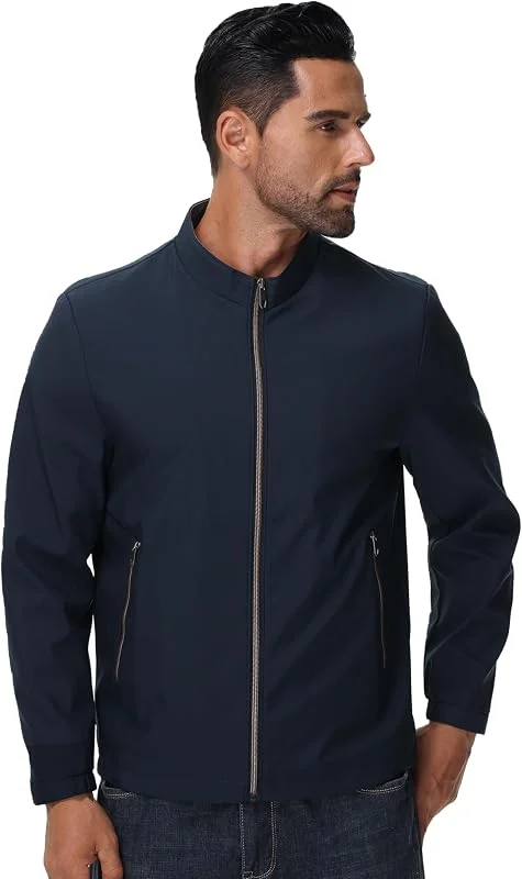 DON JOHNSON Giacca Uomo Giubbotto Casual Leggera per Uomo Giacche Sportive Bomber Giubbino Manica Lunga — Abbigliamento riscaldato