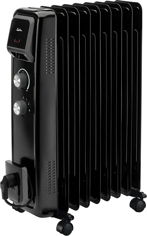 JATA JCRA2392 - Radiatore elettrico a basso consumo di olio a 9 moduli. 3 potenze di calore (800-1200-2000 W) Massima sicurezza. Facile da trasportare — Riscaldamento