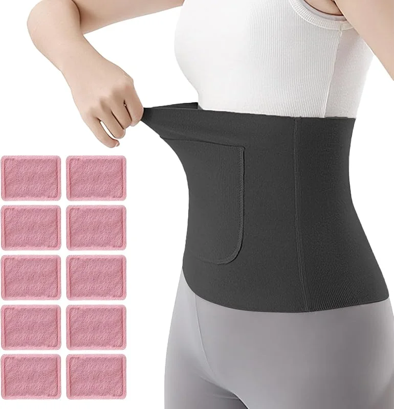 Riscaldatore Addominale Cintura Elastica Portatile e Confortevole con — Abbigliamento riscaldato
