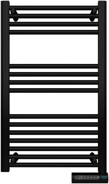 Cecotec Scaldasalviette Elettrico a Basso Consumo ReadyWarm 9100 Asciugamano Intelligente Nero 500 W, Display LED, Touch Control, Timer, 3 Modalità Operative, 2 Sistemi di Sicurezza — Riscaldamento