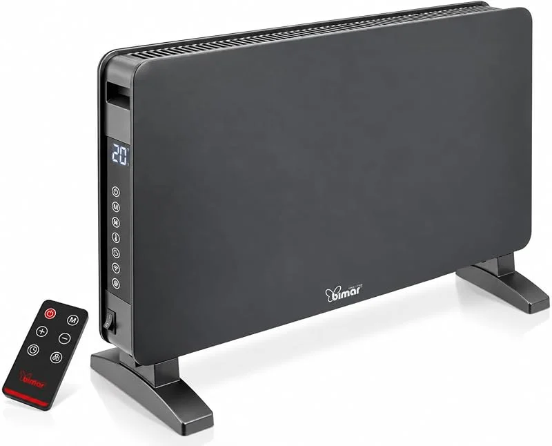 Bimar HC514 Termoconvettore Elettrico Wi-Fi 2000W, Silenzioso con Ventilatore Turbo, App Bimar Live Smart, Controllo Vocale, Telecomando, Timer 24h, Modalità Eco e Antigelo — Riscaldamento