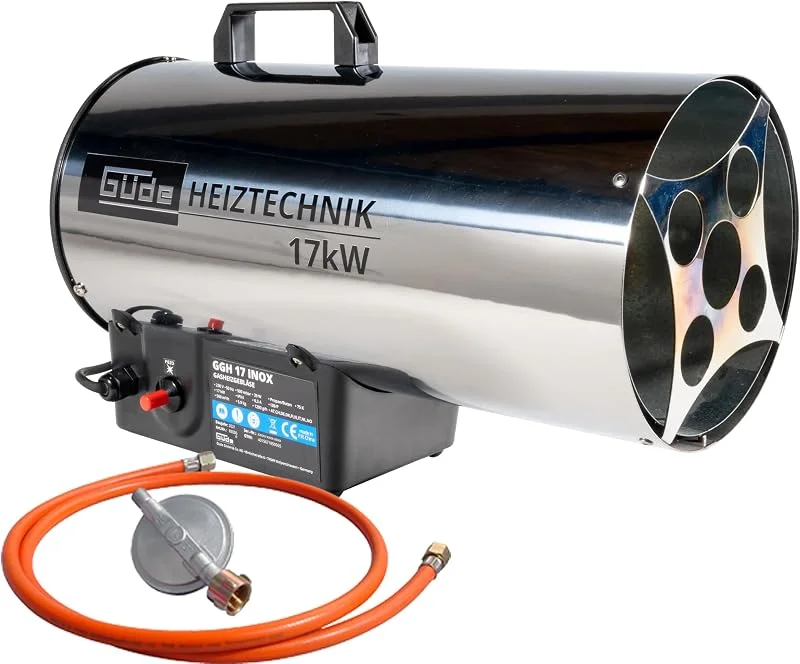 Güde 85006 GGH17 - Termoventilatore a gas, Inox, 230 V, 50 Hz, 17 kW — Riscaldamento