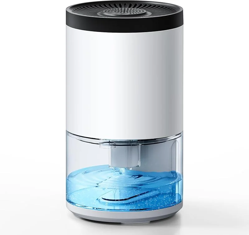 Jonwall Deumidificatore per la Casa, 1000ml Mini Deumidificatori Portatili, Deumidificatore Elettrico Silenziosi con Spegnimento Automatico e 7 Luci LED Colorate per Camera da Letto Bagno Armadio