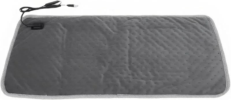 Luocute Tappetino Riscaldante USB, 3 Impostazioni di Temperatura Regolabili Tappetino Riscaldante per Animali Domestici in Fibra Sintetica Adatto Alla Pelle per Cani Gatti, con Design (GRAY) — Riscaldamento