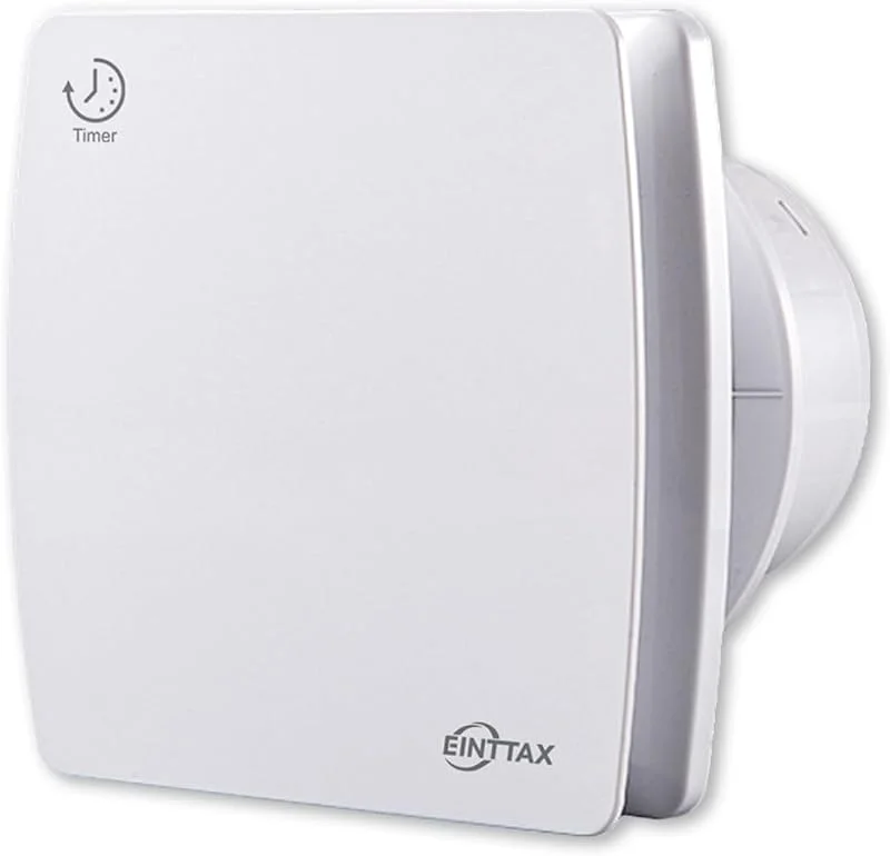 Aspiratore Bagno100 mm 100 mm, silenzioso, facile installazione a parete, impermeabile IPX4, 34 dB, tempistica, bianco — Umidificatore