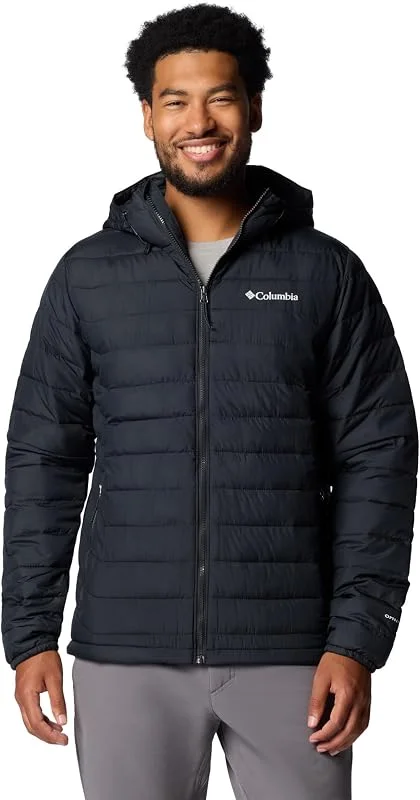 Columbia Powder Lite II Hooded Jacket, Piumino Con Cappuccio Uomo — Abbigliamento riscaldato