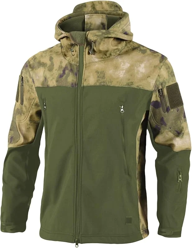 Giacche Uomo Softshell Uomo Trekking Elegante Cappuccio Field Antipioggia — Abbigliamento riscaldato