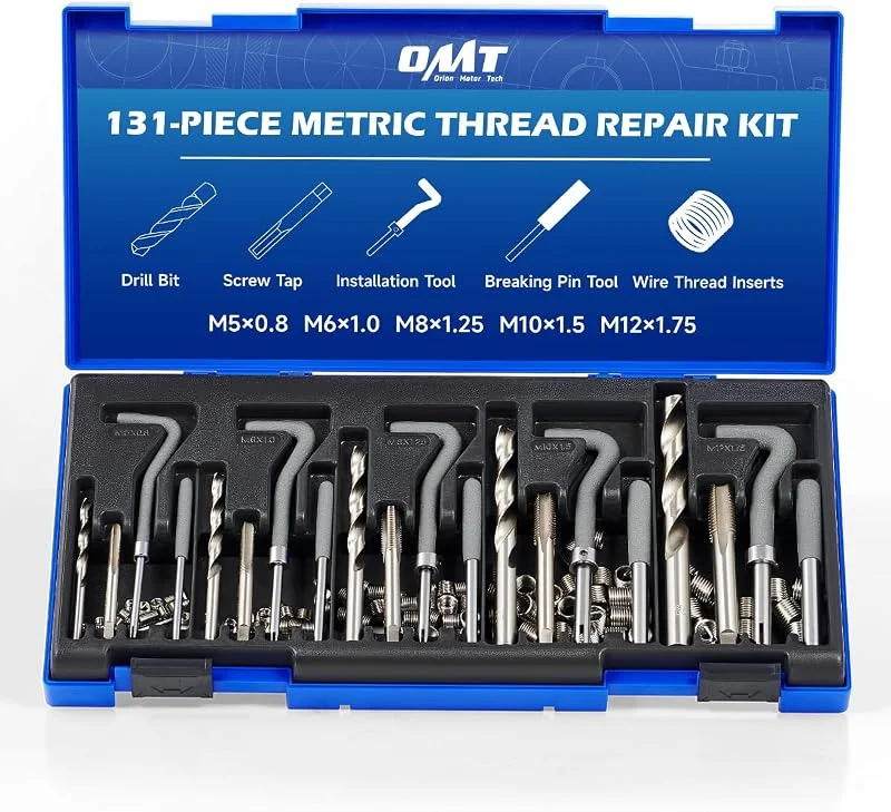Orion Motor Tech 131 Pz Helicoil Kit Riparazione Filetti M5 M6 M8 M10 M12 — Riscaldamento