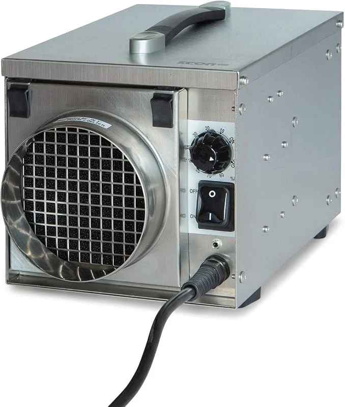 Ecor Pro DH1200 INOX DryFan - Deumidificatore ad assorbimento, in acciaio inox, 12 l, giorno, 500 W, per risanamento dei danni causati dall'acqua e per l'essiccazione