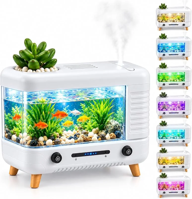 Diffusore 3 in 1 per acquario, a forma di goccia, umidificatore