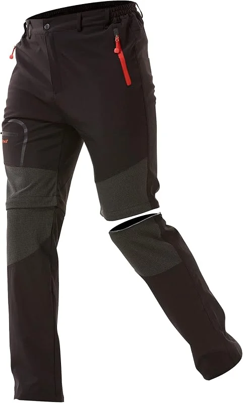 Zoerea Pantaloni Trekking Uomo Asciugare Rapidamente Traspiranti Convertibile Pantaloncini Primavera Estate Sottile All'aperto Alpinismo Escursionismo Calzoni — Abbigliamento riscaldato