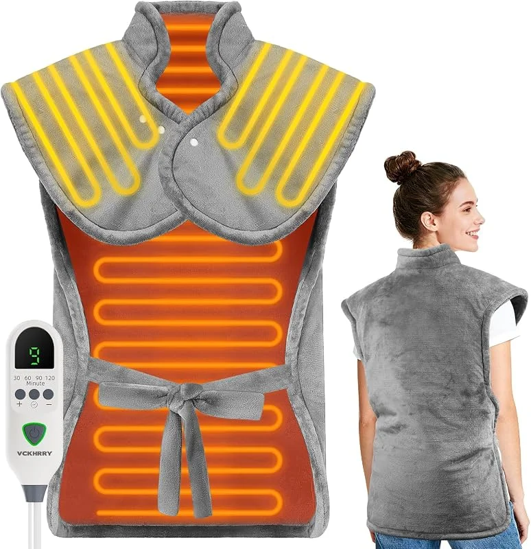 Termoforo Elettrico Cervicale e Spalle 60x100cm, 9 Temperature — Riscaldamento