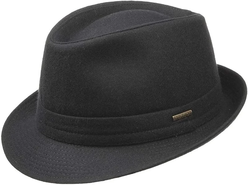 Stetson Benavides Trilby Feltro di Lana Cappello Invernale Teflon Made in Italy Donna Uomo Autunno Inverno — Abbigliamento riscaldato