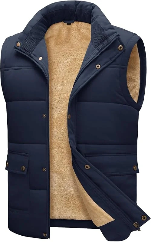 Lonya Gilet in Pile Uomo Giubbotto Senza Maniche Invernale — Abbigliamento riscaldato