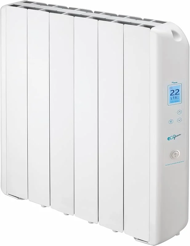 Riscaldamento Elettrico a Basso Consumo Farho Eco Green Ultra 1000 Watts (6) · Termosifone Elettrico con Cronotermostato digitale 24, 7 · Per soggiorni a 16 m² · 10 Anni Garanzia