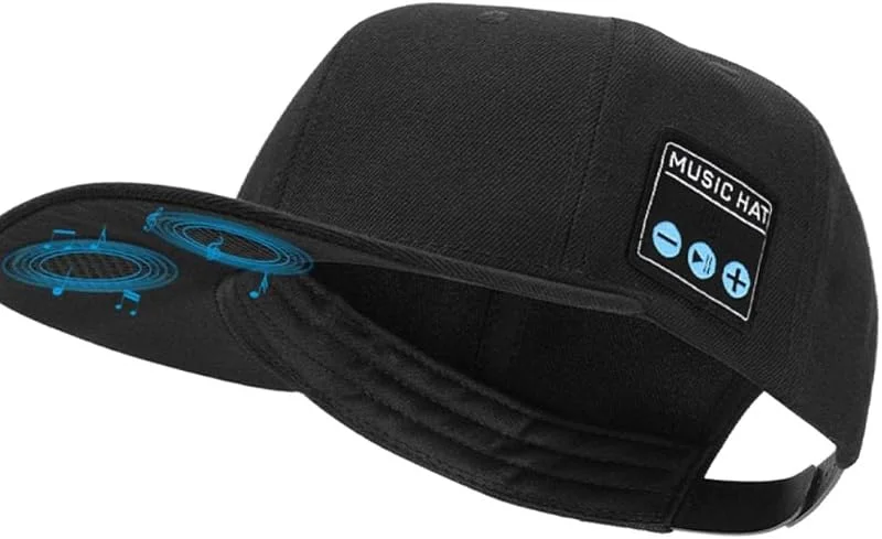 Berretto musicale con altoparlante Bluetooth, cappello Bluetooth regolabile con altoparlante intelligente Bluetooth 5.0 wireless, berretto da baseball per sport di strada, berretto Bluetooth per sport — Abbigliamento riscaldato