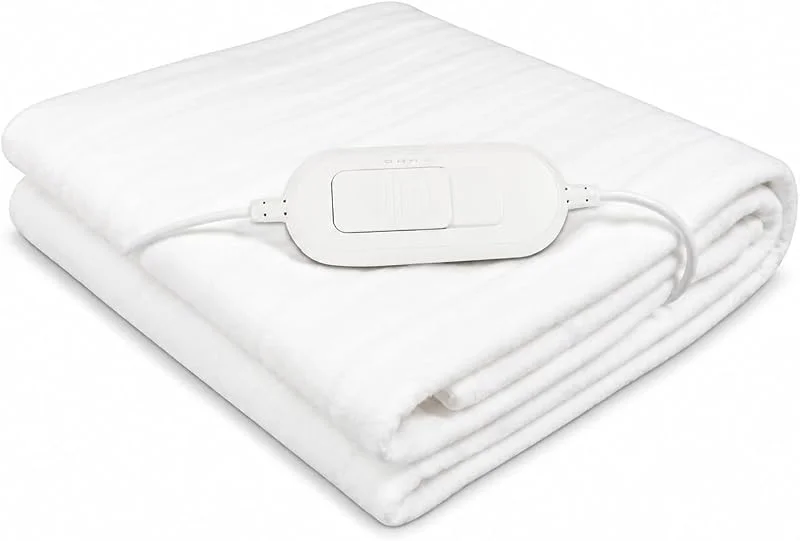 Scaldaletto Elettrico Singolo 150x80 cm 60W – Coperta Elettrica Termica con 3 Livelli di Temperatura, Termocoperta in Morbido Poliestere Lavabile con Protezione Surriscaldamento