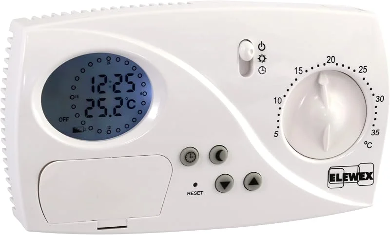 VEMER VE773200 CT 24H - Cronotermostato a Cavalieri da Parete, Programmazione Giornaliera, Alimentazione a Batterie, Bianco — Riscaldamento