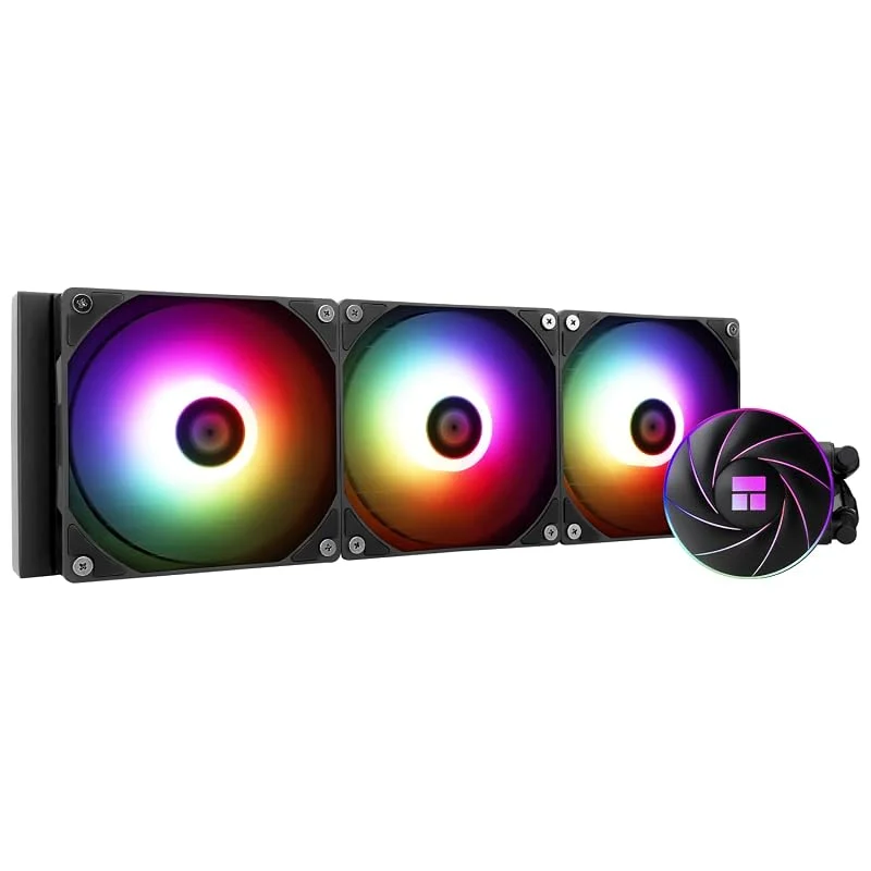 TR-Thermalright AQUA ELITE 360 ARGB Radiatore liquido per CPU Aio, 360mm, 3 ventole PWM Low Noise-ARGB, per AM4, AM5, Intel LGA1851, 1700, 115x, 1200, 2011(Nero) — Riscaldamento