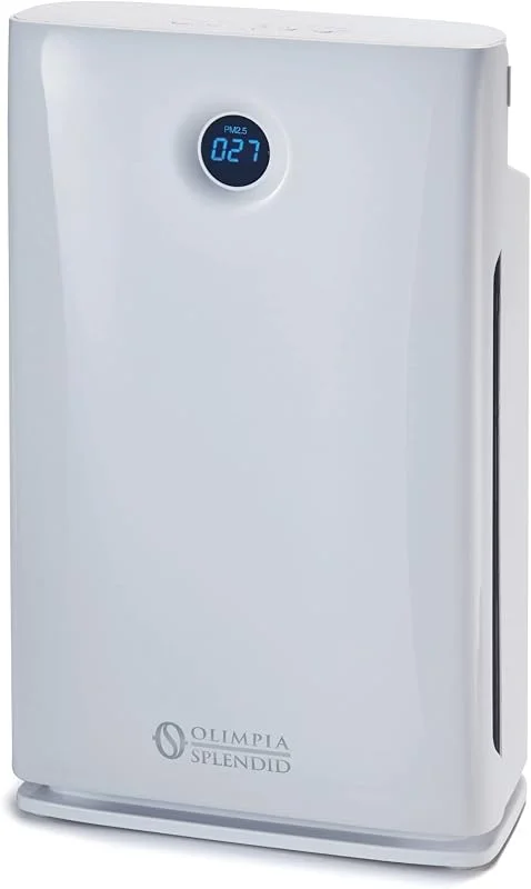 Olimpia Splendid Aura Di Purificatore d'Aria con Ionizzatore, Lampada UV e Tre stadi di filtrazione — Umidificatore