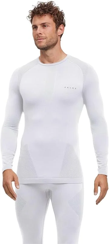 FALKE Uomo Warm Round Neck maglia sportiva tecnica manica lunga per temperature da miti a fredde caldo intimo tecnico traspiranti asciugatura rapida sostenibili filo funzionale 1 pezzo — Abbigliamento riscaldato