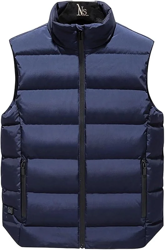 Gilet riscaldato, Gilet Termico Invernale Ricaricabile for Campeggio all'aperto (Batteria Non Inclusa)(Bleu, M(50-55kg)) — Abbigliamento riscaldato