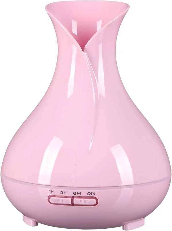 SIXTOL Vulcan Diffusore di aromi in legno rosa, 350 ml, umidificatore a ultrasuoni, per umidificare e profumare la casa, la camera da letto, l'ufficio, l'aromaterapia, per oli essenziali