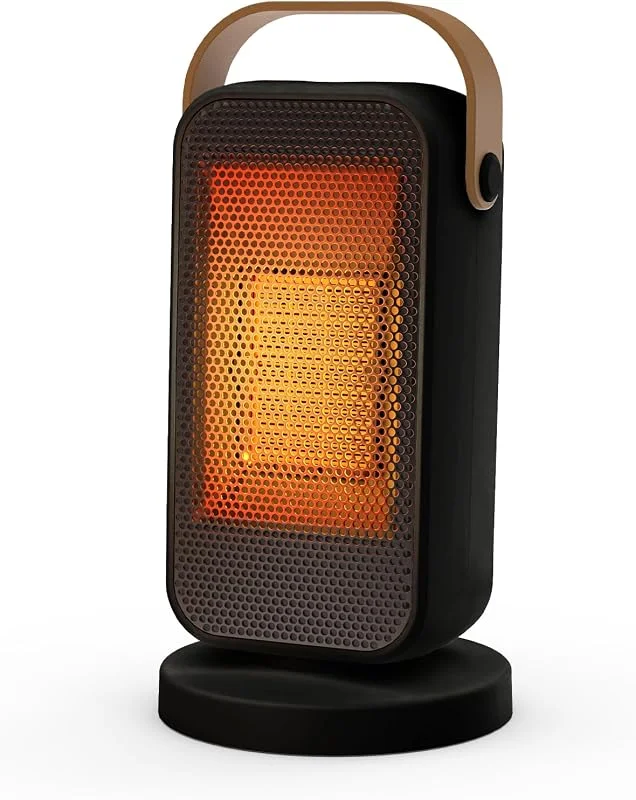 YAZEKY Stufa Elettrica Basso Consumo, 1200W Termoventilatore Portatile Silenzioso con Riscaldamento Rapido, 3 livelli di potenzadue e Protezione di Sicurezza per Camere da Letto e Uffici（20 m²）